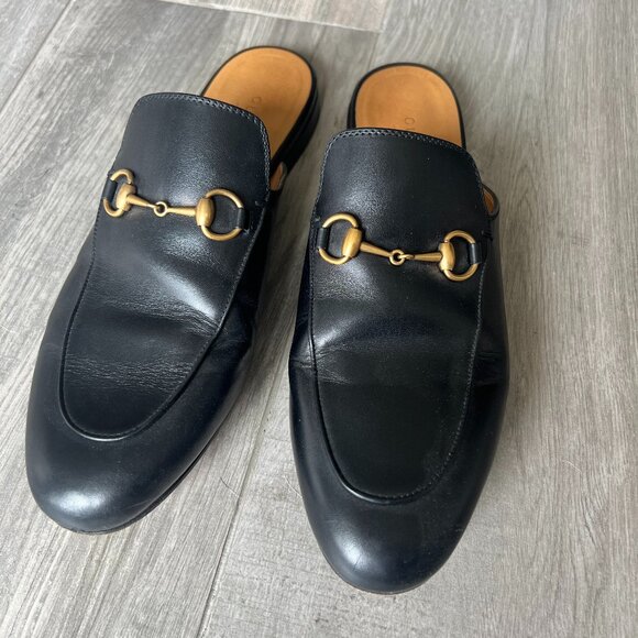 Women's Black Leather Gucci Mule size 39 - Picture 1 of 9